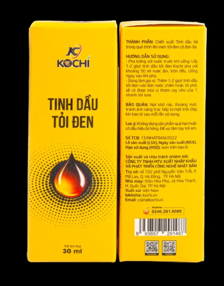 Tinh dầu tỏi đen Kochi hộp 30ml